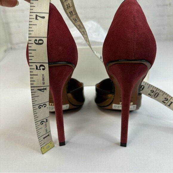 Schutz Women's NIB Spechio Bronze Metallic Suede Stiletto‎ Luxury Pump Size 9B - Picture 11 of 13